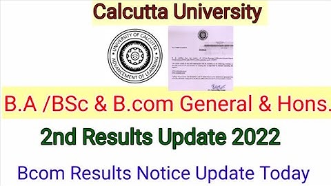 Cu 2nd sem RESULT 2022। UPDATE |Cu Results 2022। Calcutta university 2nd semester result।Cu review