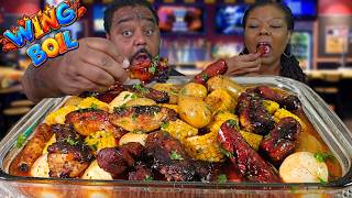 I Made a LOADED SWEET HEAT WING BOIL for the FIRST TIME This Sauce Is INSANE