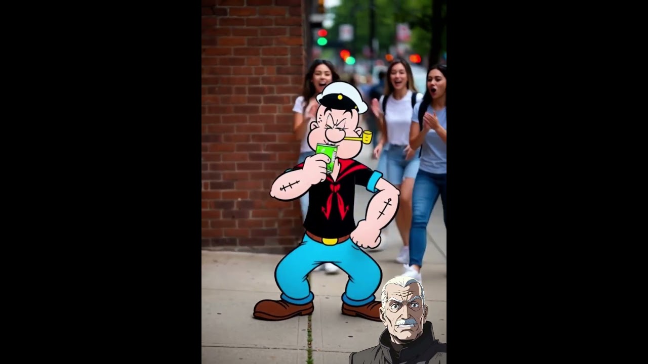 3D Street Art Made Popeye Jump OUT of the Wall | Physics Quit
