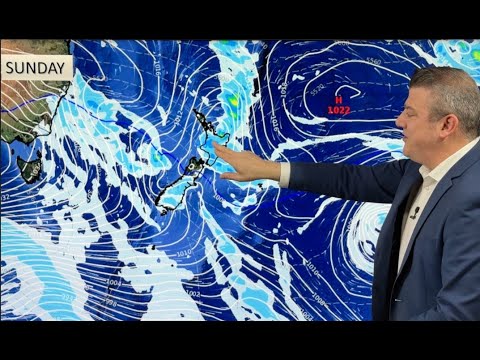 NZ: Low pressure this weekend, wintry bursts next week - YouTube