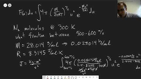 Chapter 27: Speed Distribution Example Calculation | CHM 307 | 013
