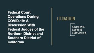 In this video, we speak to federal judges of the northern district and
southern california about how courts are adapting covid-19. both di...