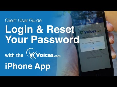 How to Login and Reset Your Password with the Voices iPhone App