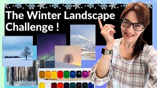 Join my FREE Winter Landscape CHALLENGE with 5 Watercolor Tutorials! #WLC 2023