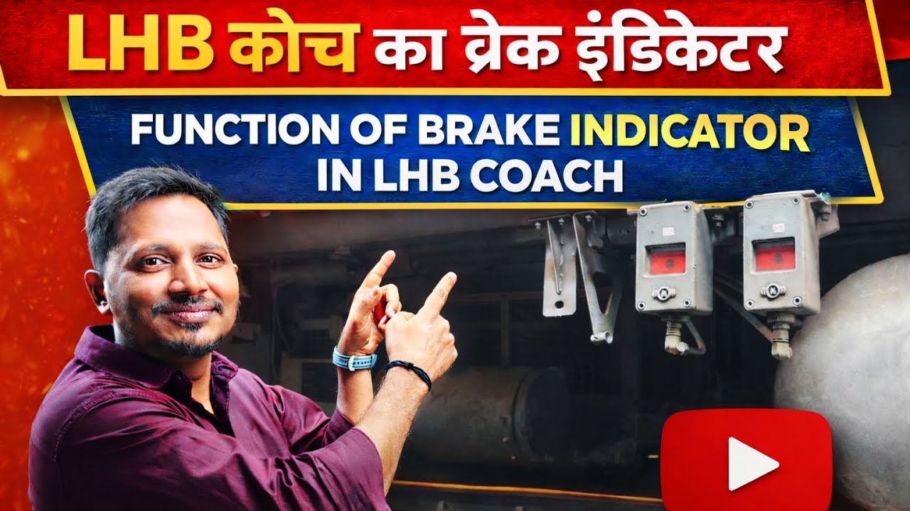 "LHB कोच का ब्रेक इंडिकेटर 🚊 FUNCTION OF BRAKE INDICATOR IN LHB COACH" 