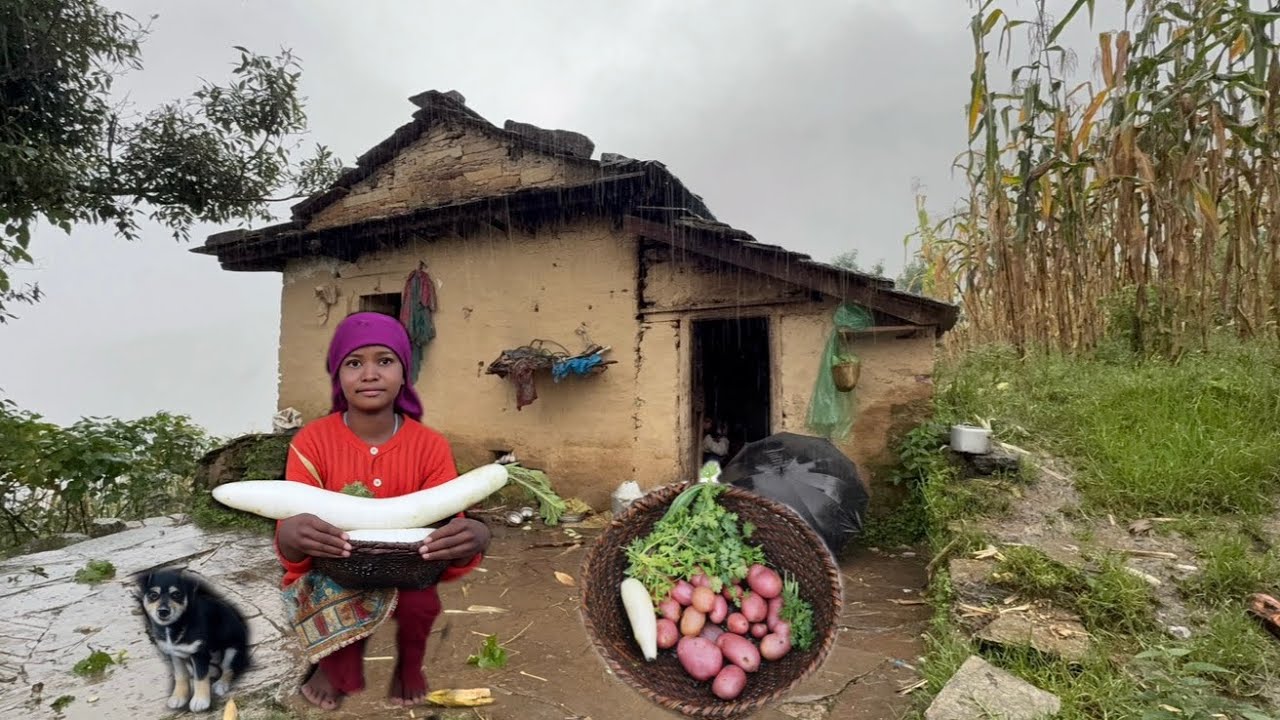 Simple Life in Nepali Mountains | Family, Tradition & Cooking