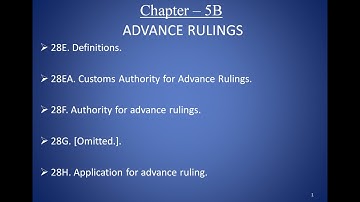 Part - 3 , Advance Rulings