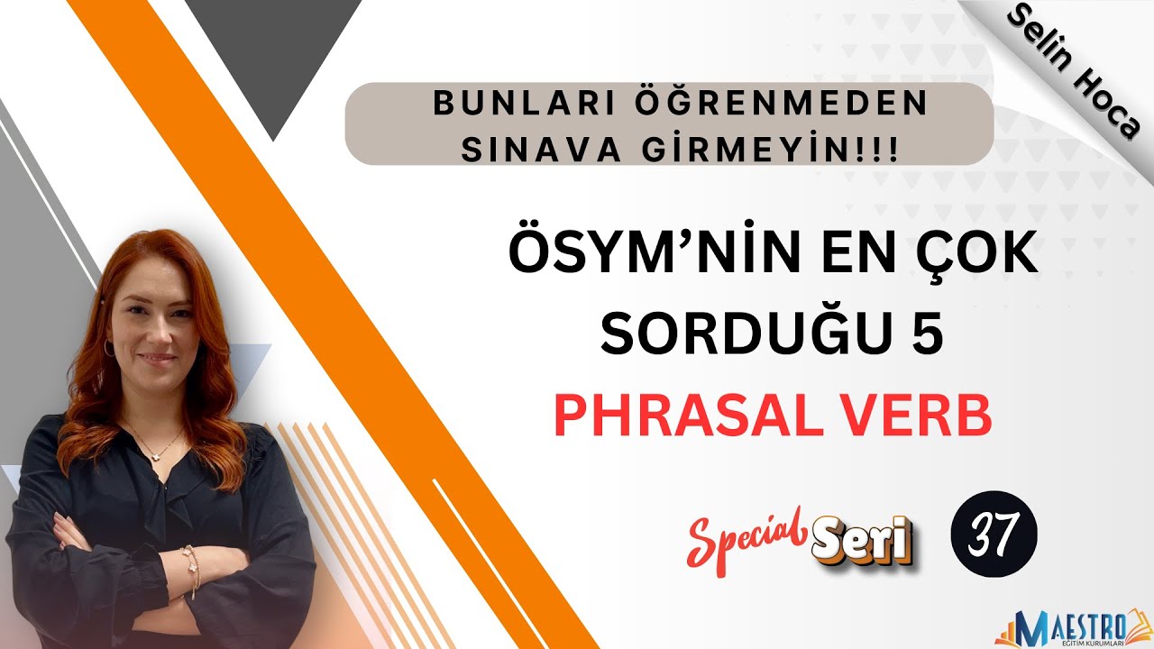 ÖSYM'NİN ENN SEVDİĞİ PHRASAL VERBLERİ biliyor musunuz? YDT-YDS-YÖKDİL kelimeleri PART 37 💯 #ydt #yds