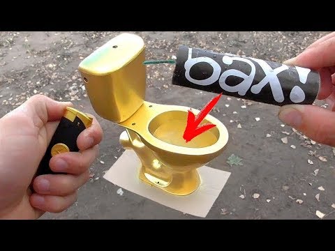 ✅ ЭКСПЕРИМЕНТ : ЗОЛОТОЙ УНИТАЗ + ПЕТАРДА 🔥 ТОП 10 ПЕТАРД В УНИТАЗЕ 🚽 ЗОЛОТАЯ ОСЕНЬ ЗОЛОТОЕ ВСЕ