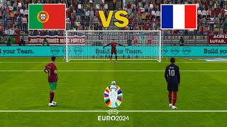 PORTUGAL vs FRANCE - FINAL EURO 2024 - Penalty Shootout | Ronaldo vs Mbappe | eFootball PES Gameplay