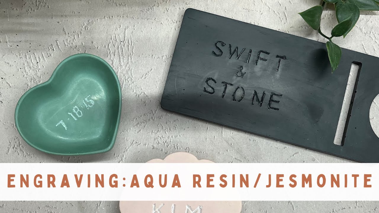 Engraving on Aqua Resin it actually works! (also works on Jesmonite