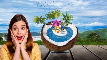 How To Manipulate Coconuts In Photoshop - Quick & Easy Tutorial #bluebird