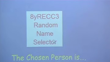 The Random Name Selector [Headphone Warning!]