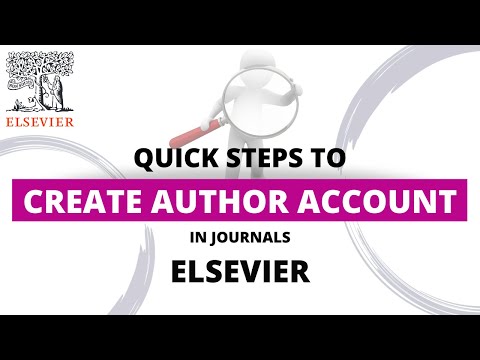★★ Quick steps to create author account in Journal - ELSEVIER Publisher ★★