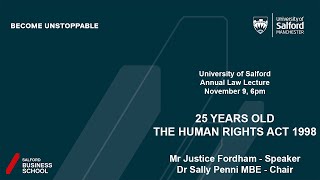 University of Salford Annual Law Lecture