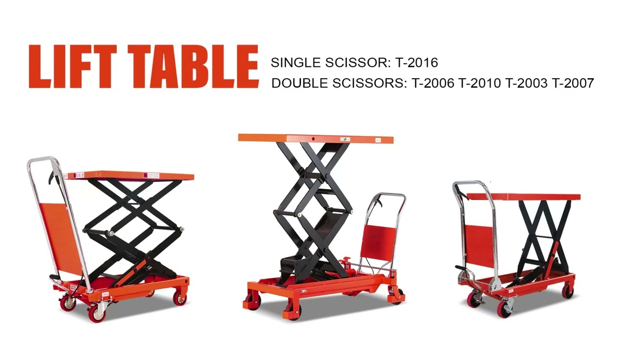 Hydraulic Double Scissor Lift Table Cart 1760 lbs Capacity, 59