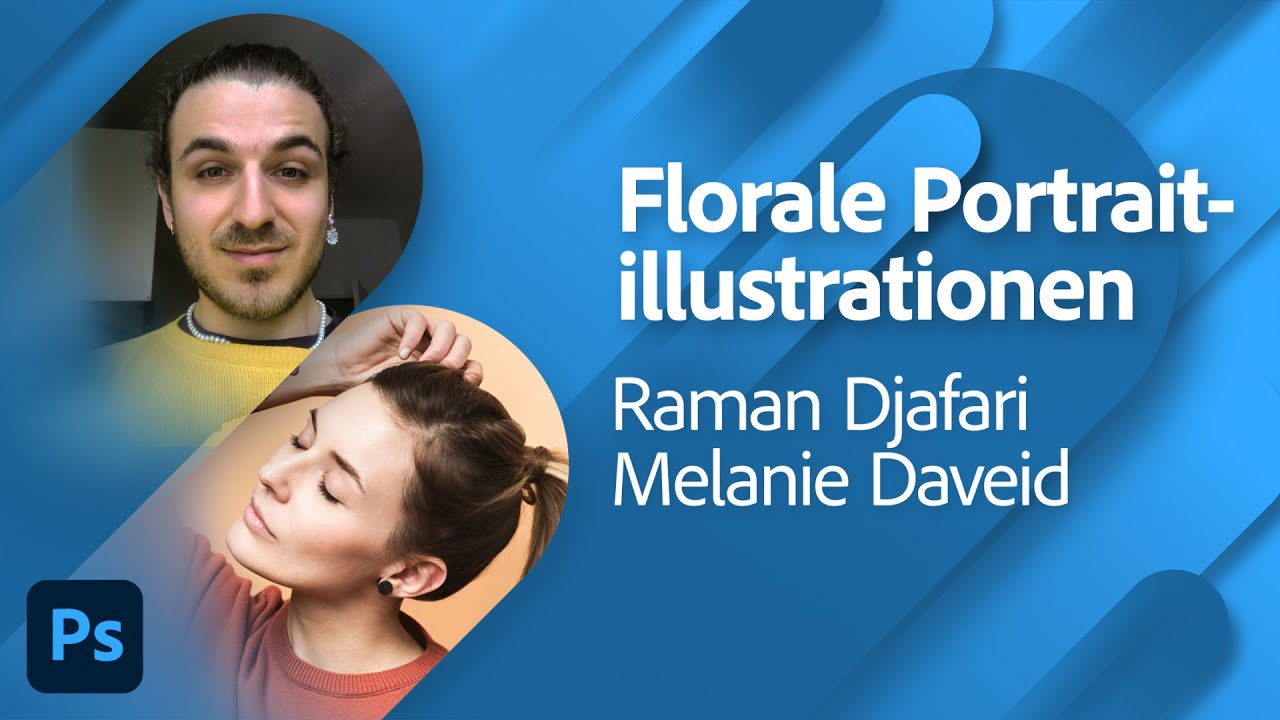 Florale Portraitillustration mit Raman Djafari und Melanie Daveid | Adobe Live