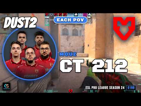 MOUZ CT 212 vs Spirit - Dust2 - ESL Pro League Season 24
