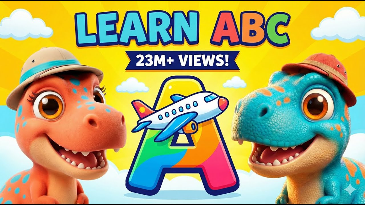 ✨ Learn ABCs with Cute T-Rex Dinosaurs! 🦕 Fun Alphabet Adventure A to Z + Surprise Eggs! 🥚