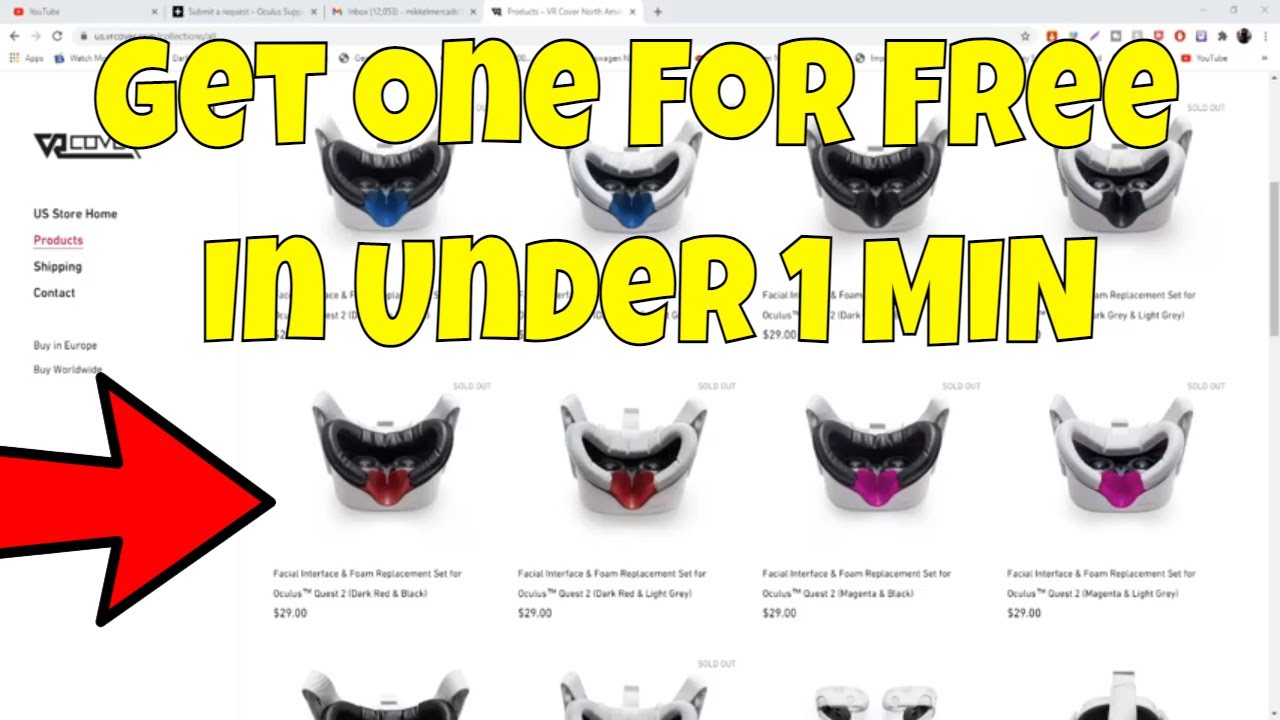 How To Get A VR Cover Facial Interface For Free | In Under 1 Minute