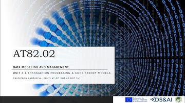 Data Modeling and Management: Unit 4-1 Transaction Processing and Consistency Models