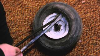 How To Dismount And Mount lawn Mower Tire With Hand Tools