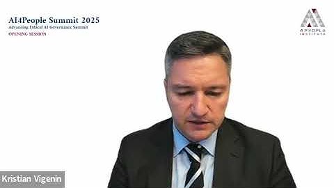 Kristian Vigenin - AI4People Summit 2025 - Advancing Ethical AI Governance Summit