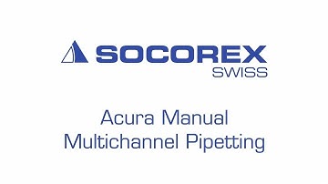 Multichannel - Manual Laboratory Pipette Acura® manual