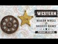 How to make a fondant WESTERN wooden wagon wheel &amp; sheriff badge