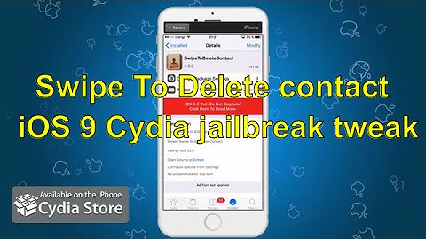 Swipe To Delete contact - iOS 9 Cydia jailbreak tweak