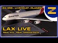 LAX AIRPORT 24/7 | LIVE ADS-B TRAFFIC | PLANESPOTTING | LIVE ATC | ASMR