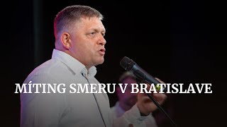 Míting Smeru V Bratislave Blahov Tradičný Ľavicový Pozdrav A Robert Kaliňák So Zubnou Kefkou
