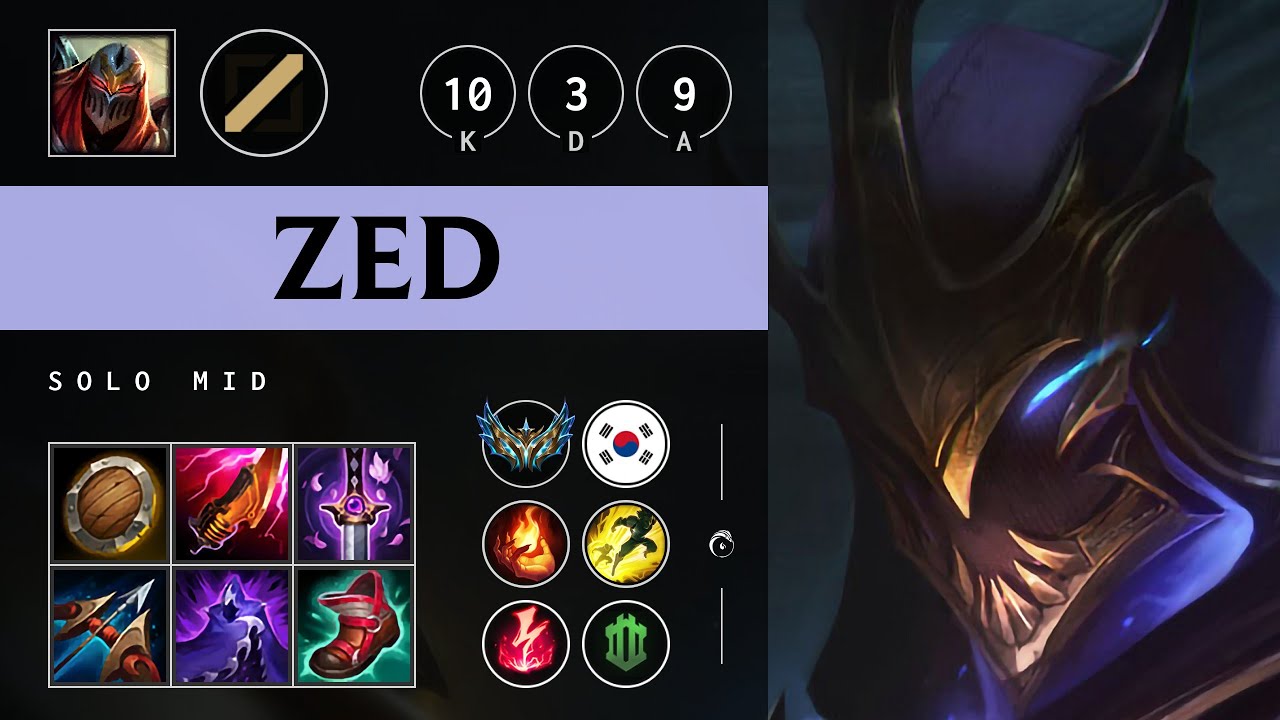 Zed Mid vs LeBlanc: Dominating - KR Challenger Patch 14.21