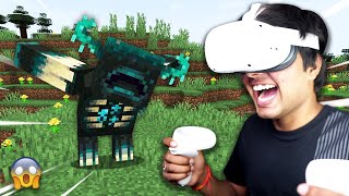 Playing MINECRAFT VR for the FIRST TIME😂 screenshot 4