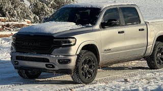 Snow Day in my new 2024 Ram 1500 Limited 4x4 5.7 Hemi with upgraded 305/45r22 Toyo Open Country AT3s