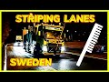 SWEDEN - GPS + HIGH-TECH Road Lane Marking Truck + High Pressure And Accuracy!