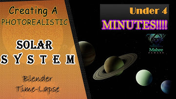 Creating A Photorealistic Solar System Under 4 Minutes!!! - Blender (Time-Lapse)