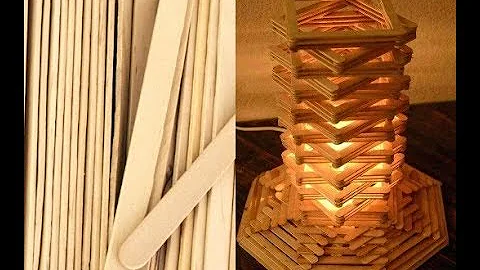 How to make ice cream stick lamp at home | ice cream sticks idea 2019 | New diy 2019| new craft 2019