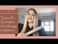 Trying the Remington shine therapy straightener