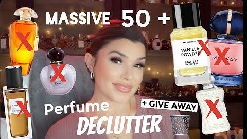 Decluttering 50 + Fragrances | plus giveaway! | gotta go ✌️🗑️