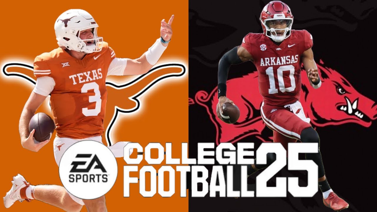Texas vs Arkansas CFB Simulation|EA Sports College Football 25 - YouTube