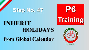 🔴 How to inherit holidays and exceptions from the Global Calendar