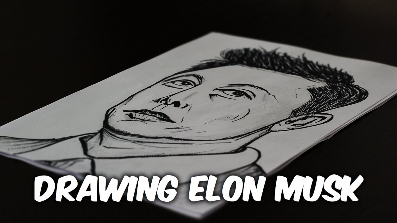 How to draw ELON MUSK - YouTube