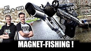 SVEN AND KOEN OF PYROFREAKS4LIVE  MAGNETFISHING IN AMSTERDAM WITH US  3 FIREARMS! WATCHDUTCH MD