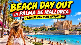 BEACH DAY IN PALMA DE MALLORCA  PLAYA DE CAN PERE ANTONI