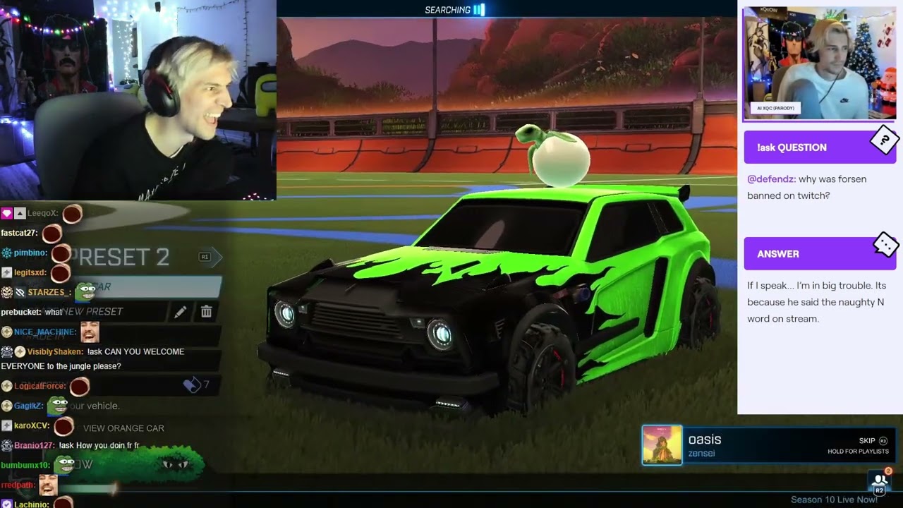 xQcs Epic Rocket League Gameplay with AI Trash Talk — Eightify