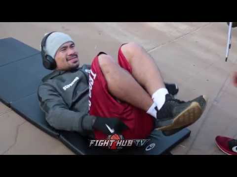 pacquiao vs broner fight time uk MANNY PACQUIAO EARLY MORNING WORKOUT FOR ADRIEN BRONER FIGHT