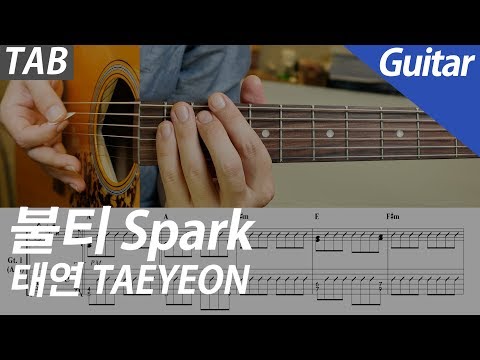 taeyeon---spark-|-guitar-cover-tab-chord-instrumental-karaoke