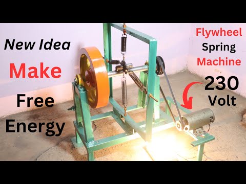 NEW Idea Make Free Electricity Generator 220v Build Spring Flywheel Machine Free Energy Generator