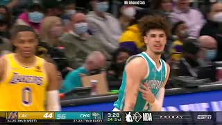 LaMelo Ball | Charlotte Hornets vs. Los Angeles Lakers | Full Box Score + More